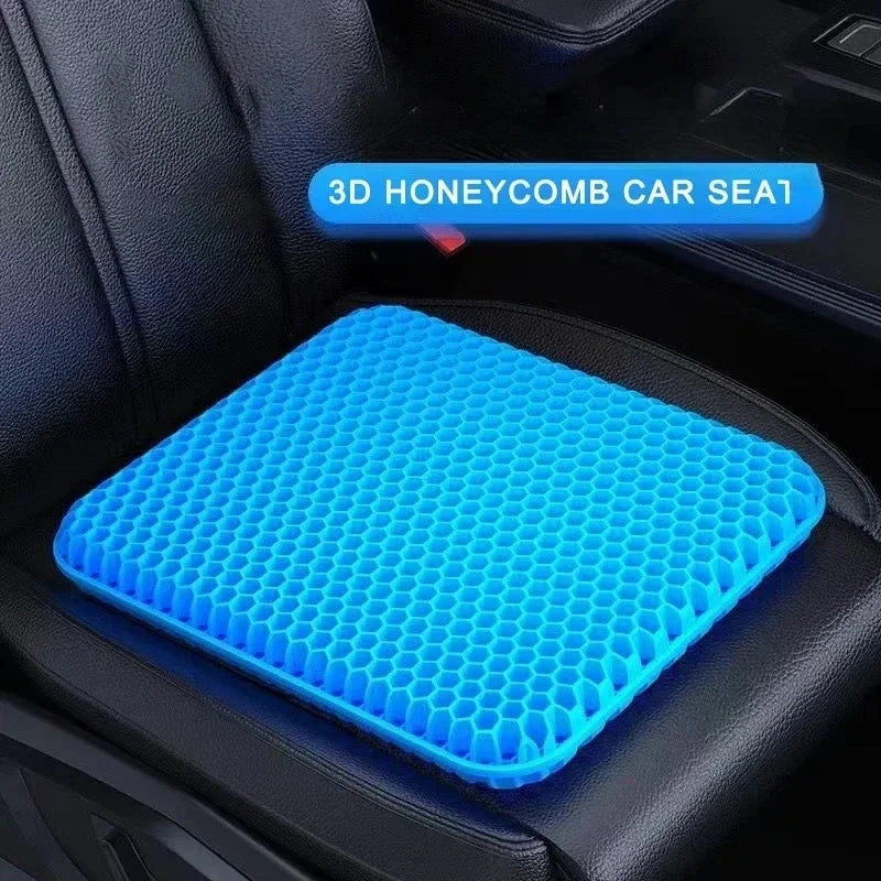 1 Pcs Cooling Gel Seat Cushion Breathable Honeycomb Car Seat Cushion Tailbone Pain Relief Office Chair Wheelchair Pad with Cover