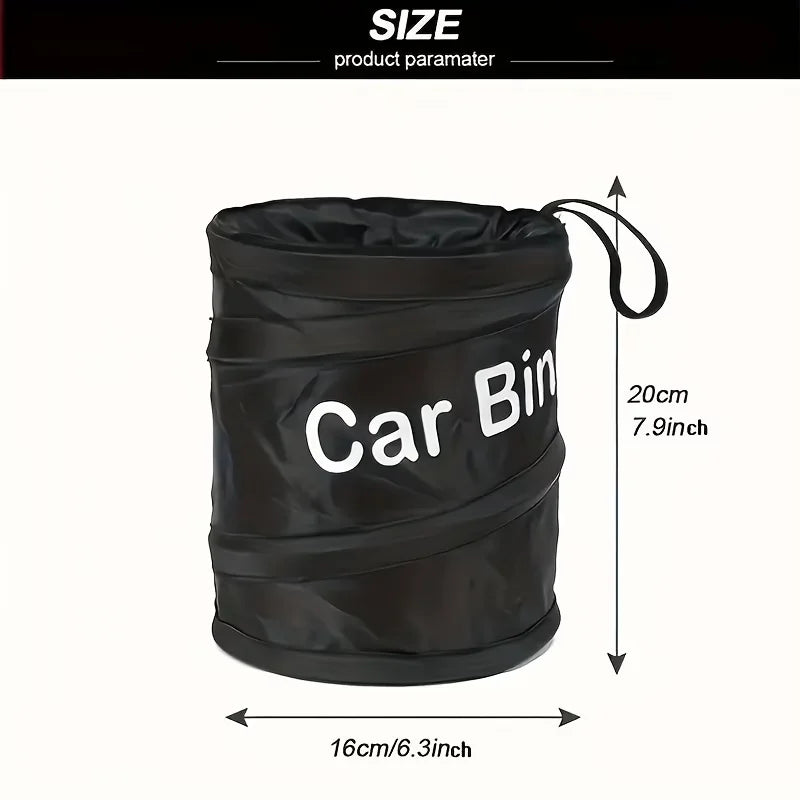Foldable Portable Trash Can Leakproof Polyamide Hanging Waste Bin for Car Home Office Camping Travel Outdoor Use
