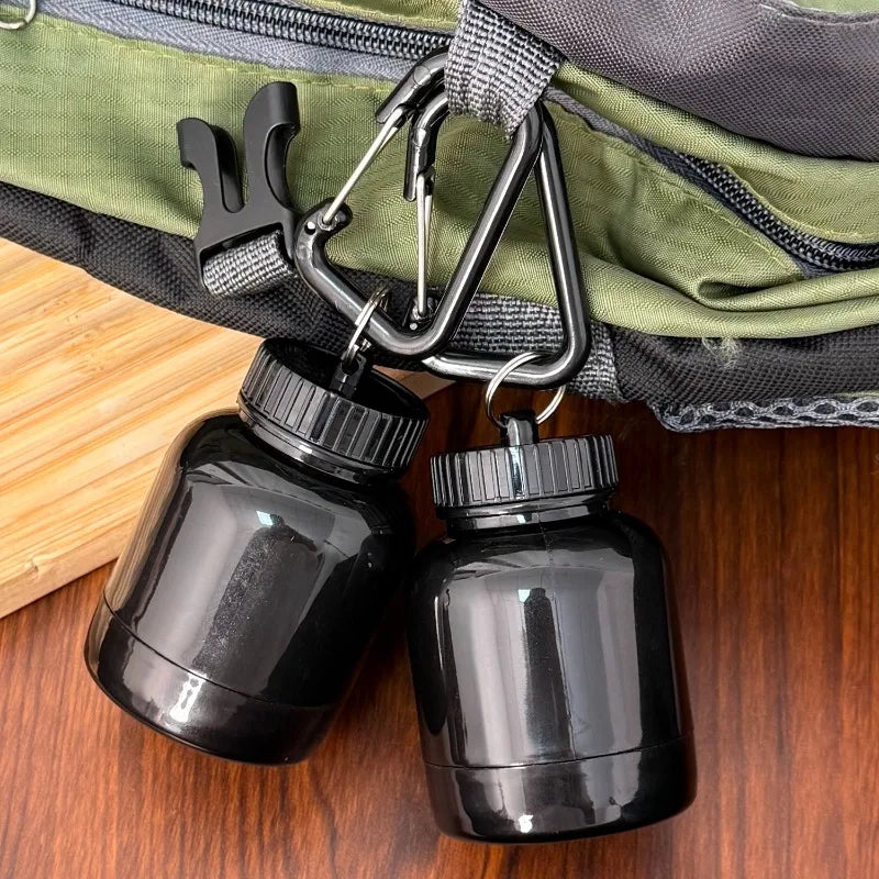 Protein Powder Container Portable Small Pill Box Fitness Supplement Storage 5x5x8cm Food Grade PP Leakproof Bottles Travel