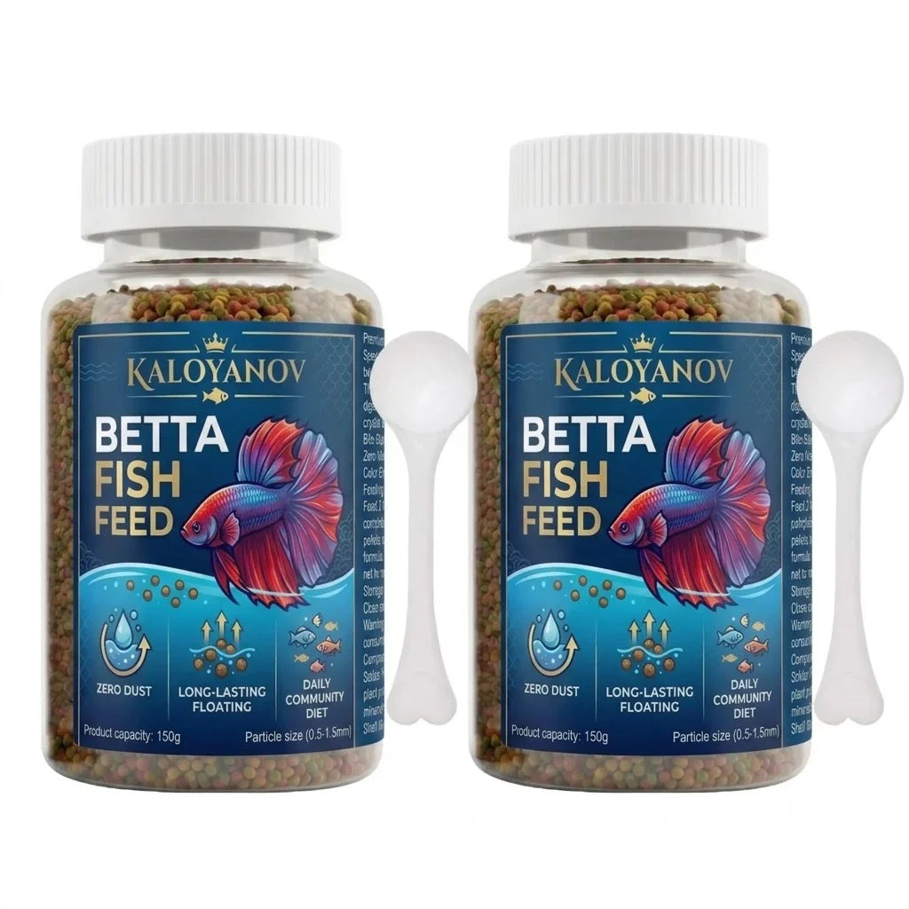450g Premium Betta Fish Food Floating Micro Granules Nutrient-Rich Daily Diet with Scoop Zero Dust for All Small Tropical Fish