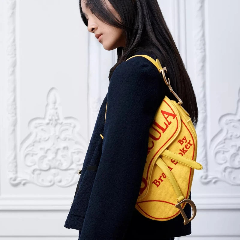 Luxury Saddle Bag Women Master Quality Yellow and Red Book Cover Embroidery Shoulder Bag Elegant Trend Beautiful Crossbody Bag