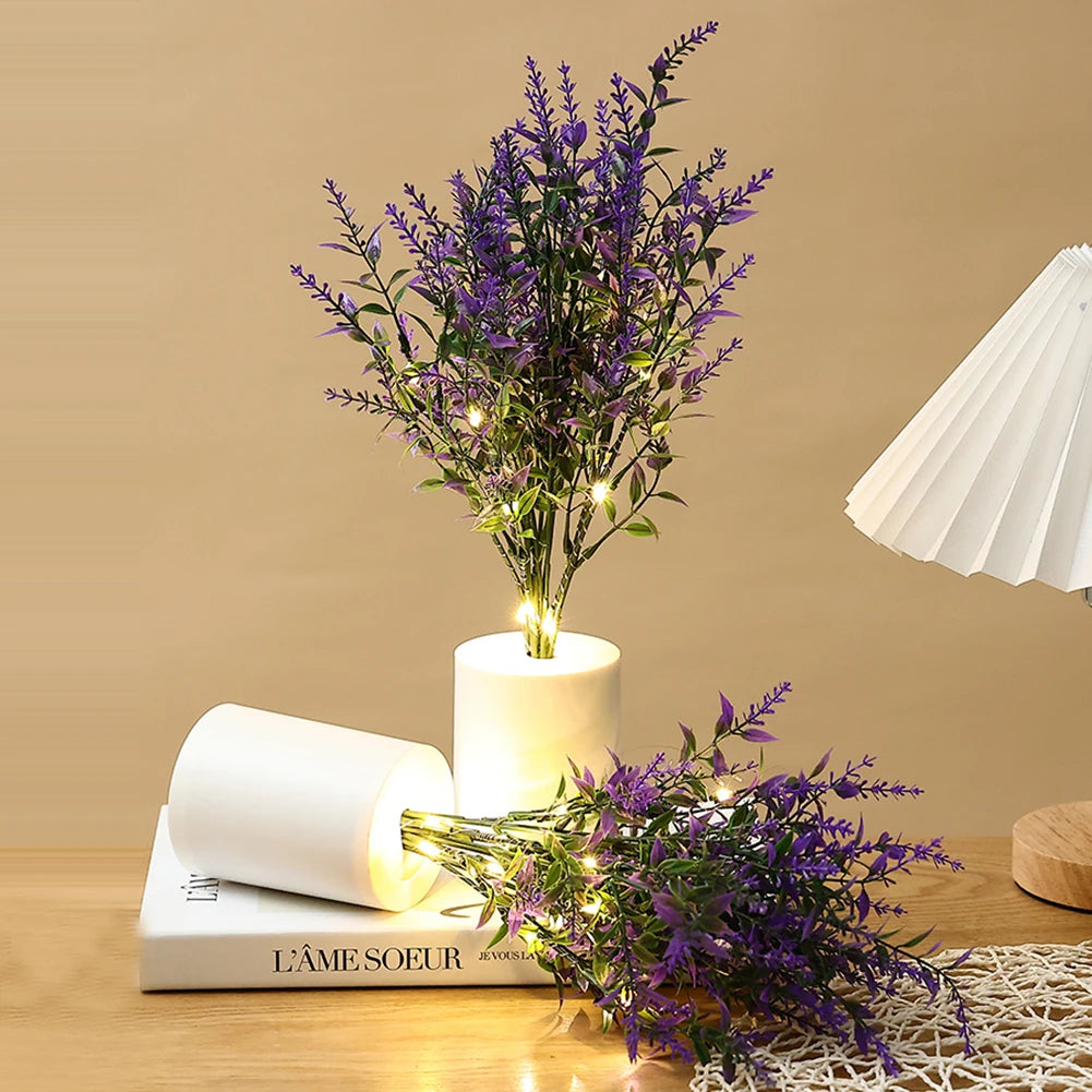 Simulation Flower Reading Light On Battery Reading Table Lamp Flowerpot Potted Safe Simulated for Wedding Valentines Gift