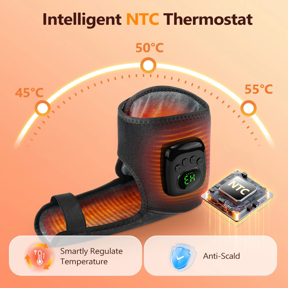 Wireless Air Pressure Ankle/Wrist Massager,Electric Heating Ankle Massage,Airbag Compression,Ankle Joint Sole Muscle Relax Care