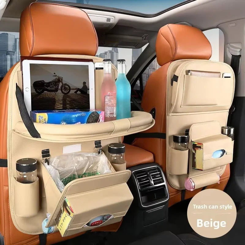 KASYPHE 2026 New Car Seat back Storage Organizer Bag Universal PU Leather Multifunction Storage Box Stowing Tidying Pocket Auto