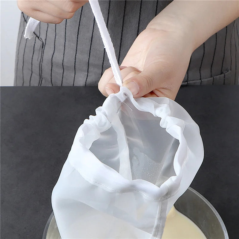 100/200/300 Mesh Nylon Filter Nut Milk Bag Net Yogurt Tea Beer Coffee Oil Food Filter Strainers Mesh Kitchen Strainer Bags