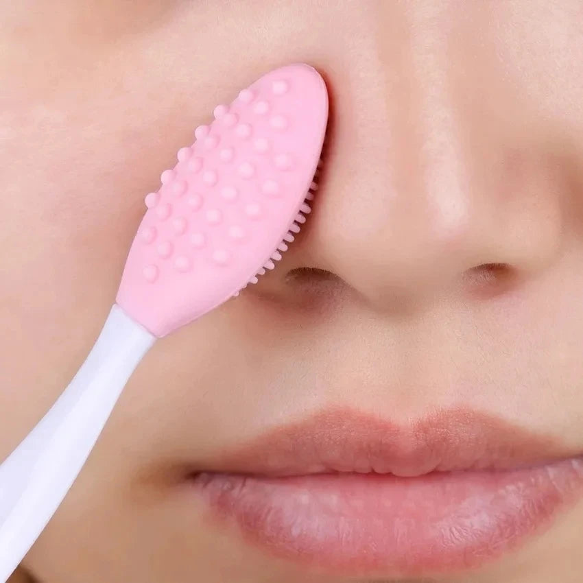 1/5/10Pcs Silicone Nose Cleansing Brush Exfoliating Massage Tools Facial Blackhead Removal Brushes Face Pore Deep Cleaning Wands