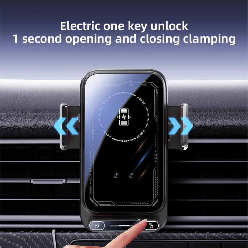HONGYUE 2025 New SD13 Car Mobile Phone Holder 15W Wireless Charging. 66W Magnetic Charging Head. All Mobile Phones Can Be Used