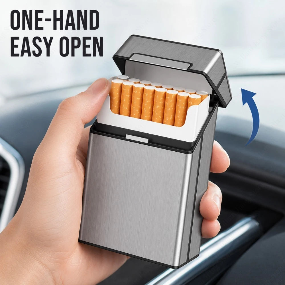 Aluminum Plastic Tobacco Holder Box Portable King Size Regular Cigarette Storage Container Outdoor Daily Smoking Accessories