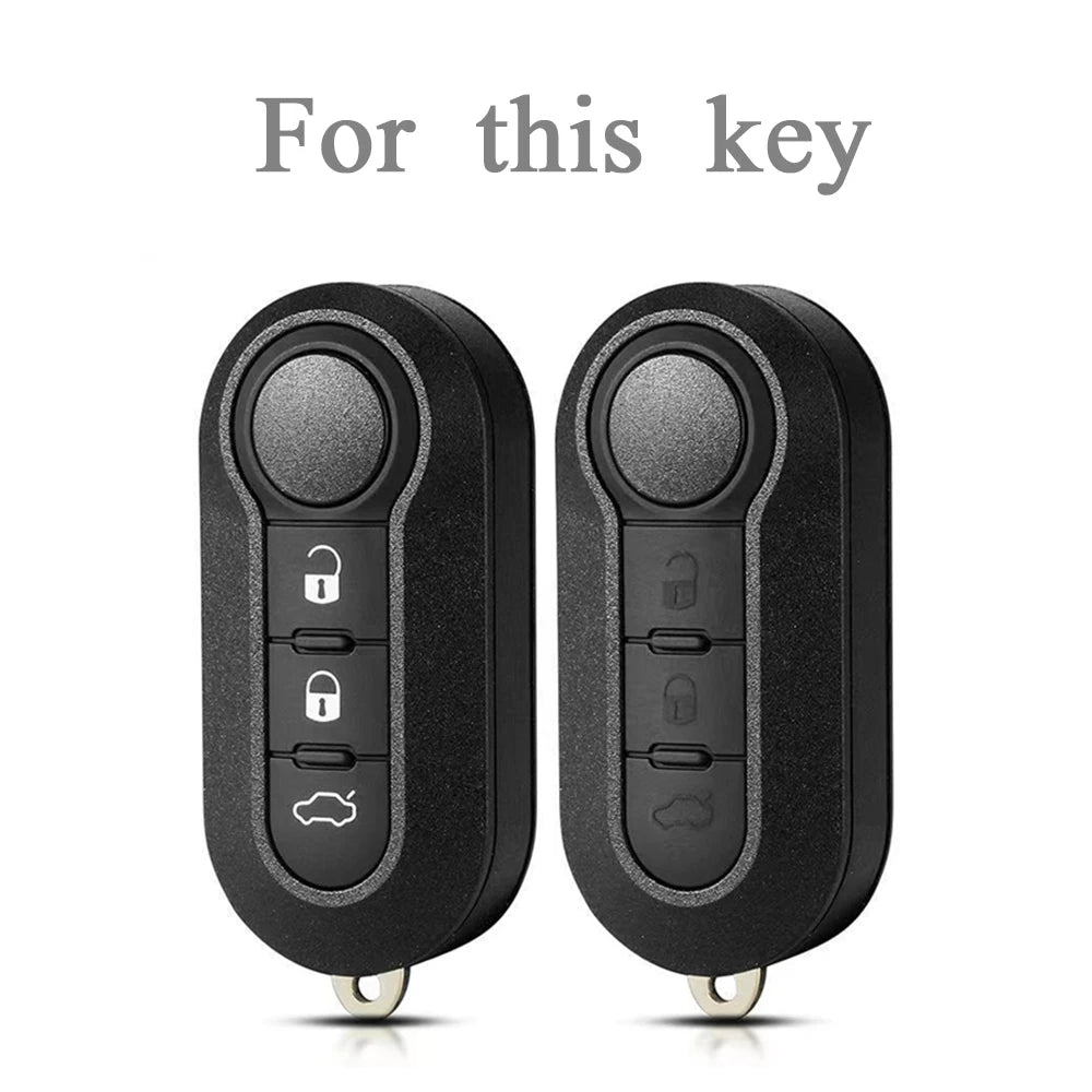 TPU Remote Car Key Shell Case for Fiat 500 Panda Punto Bravo Ducato Peugeot Boxer Citroen Jumper Auto Accessories