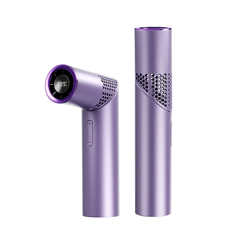 Lipstick handheld fan, high-speed neck-hanging, desktop folding, lifting, portable, mini USB digital display, travel fan
