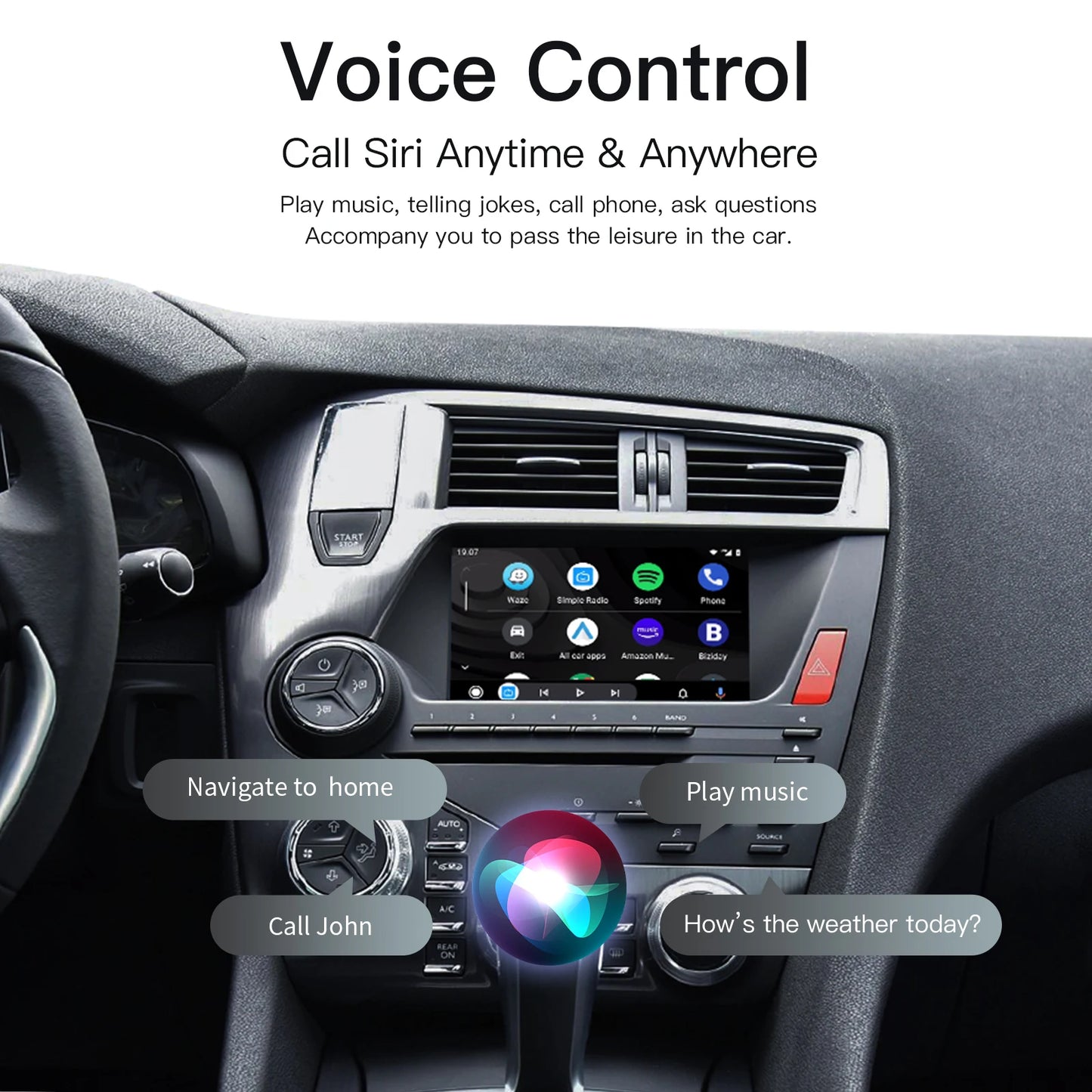 CARABC Wireless Carplay box For Peugeot Citroen SMEG SMEG+ Picasso C4 C5 DS4 DS3 308 508 208 3008 Android Auto AirPlay Module