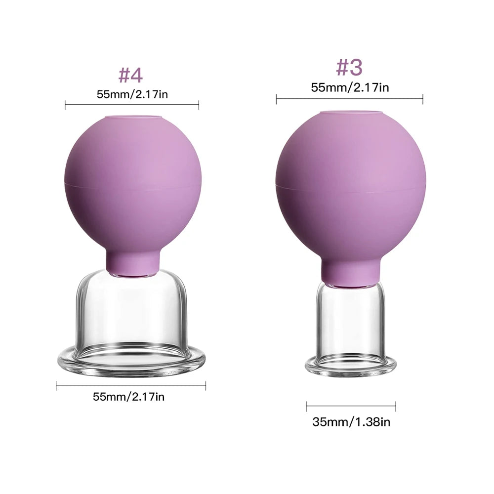 Rubber Face Massager Vacuum Cupping Face Lifting Facial Cups Anti Cellulite Cup Anti-Wrinkle Cupping Therapy Skin Care Beauty