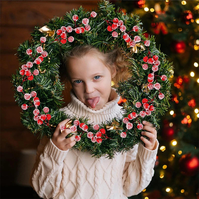 10/20Pcs Red White Berry Stems Merry Christmas Decoration Christmas Tree Ornament for Home Decor DIY Crafts 2026 New Year Gifts