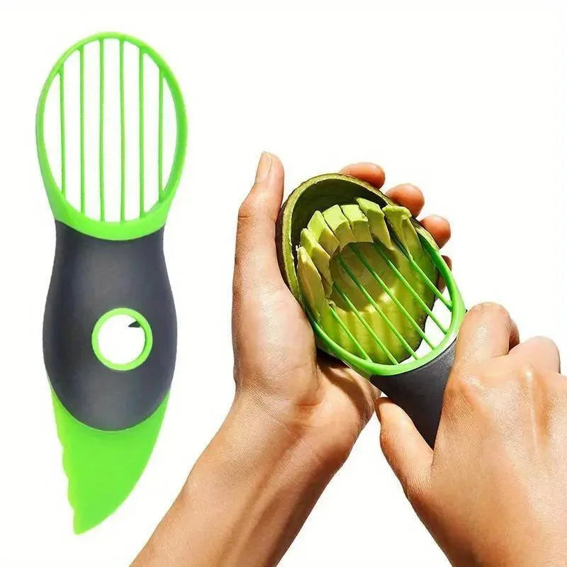 3-in-1 Avocado Slicer Cutter Pitter - Professional Kitchen Gadget With Stainless Steel Blade & Ergonomic Grip For Effortless Fru