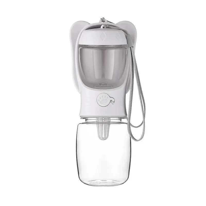 Portable 2-in-1 Dog Cat Water Bottle with Food Storage Container for Outdoor Travel Pet Feeding Pet Supplies