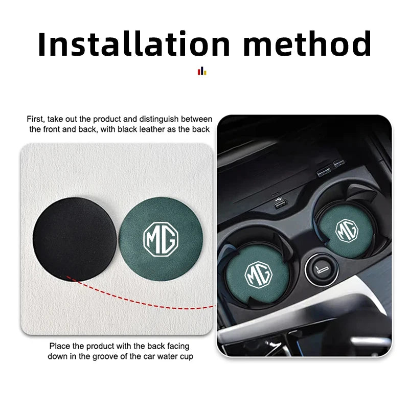 2PCS Car Coaster Cup Holder Anti-slip Accessories For MG Morris Garages 6 3 5 7 TF ZR ZS HS GS GT Hector RX5 RX8 350 550 Gundam