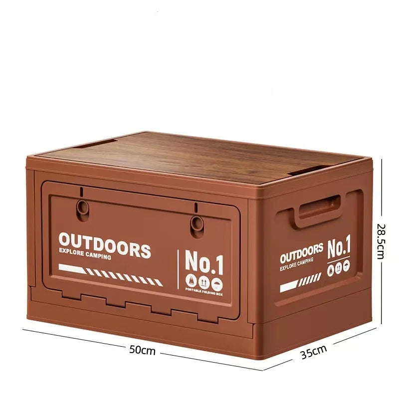 Outdoor Camping Storage Box Car Trunk Organizer Portable Picnic Basket Multi-functional Foldable Tool