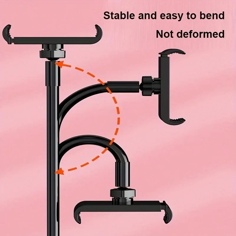 Lazy Bedside Desktop Live Foldable 70cm Mobile Phone Tablet Clip Stand Headrest Holder for IPad Samsung Tabs Xiaomi ASUS