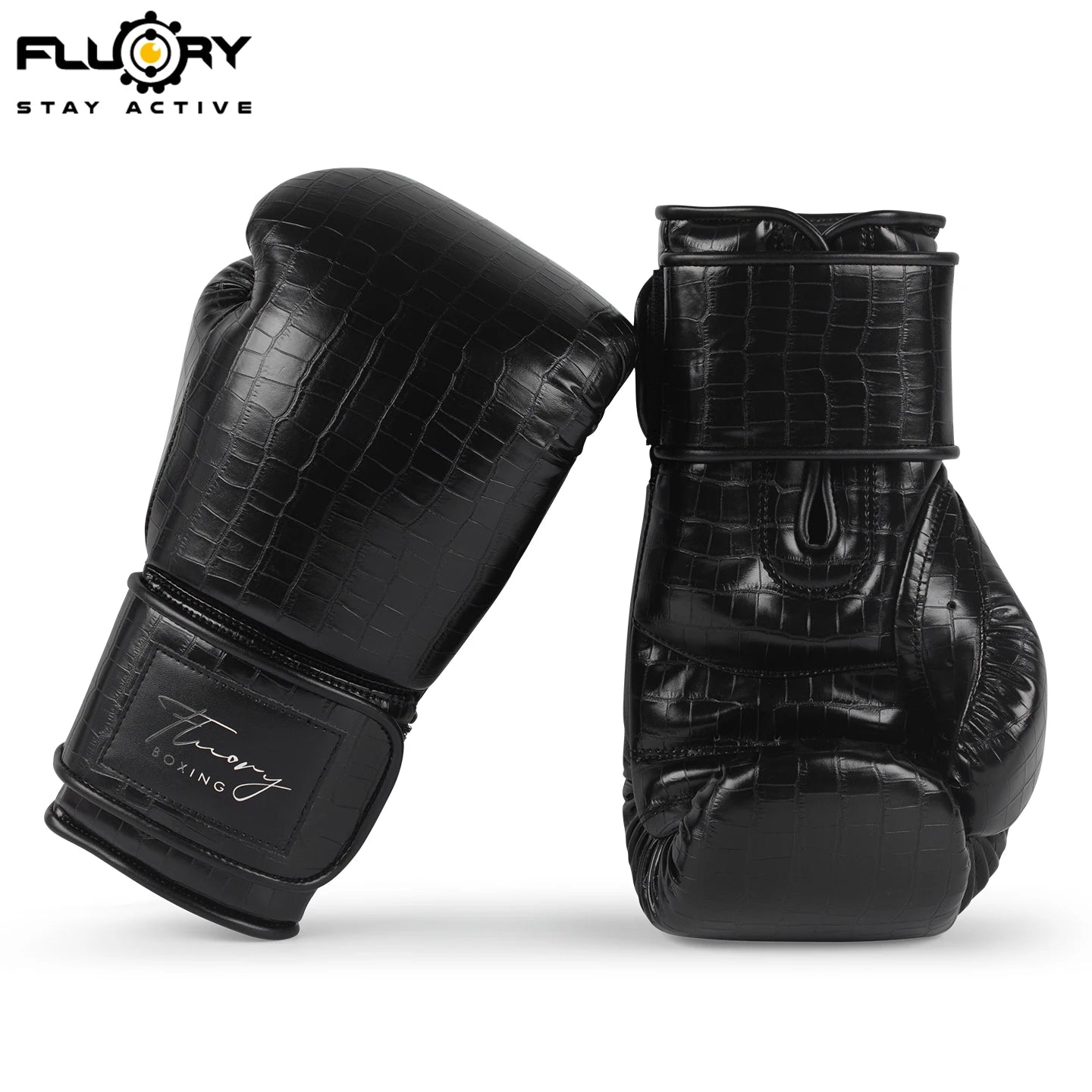 FLUORY Crocodile Patterned Boxing Gloves,8OZ 10OZ 12OZ 14OZ 16OZ High-Quality Thickened Pu Gym Boxing Training Muay Thai Gloves