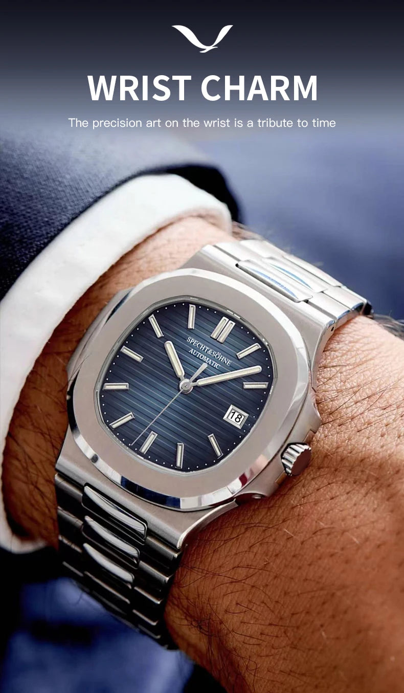 Specht&Sohne 2026 New Classic Men's Watches Luxury Automatic Watch For Men Stainless Steel Sapphire 8215 Mechanical WristWatch