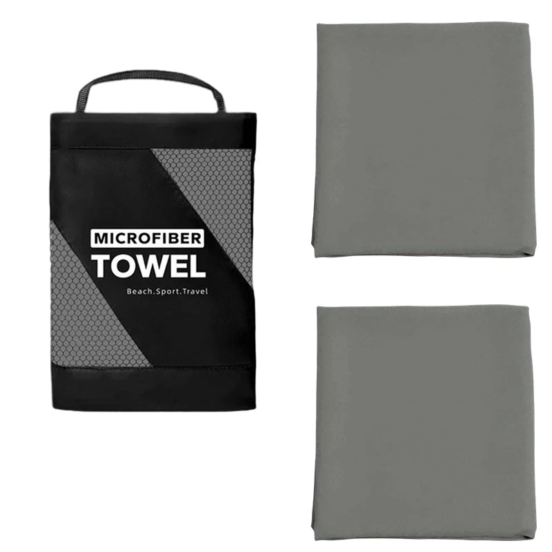 Super Absorbent 2PCS Towel Fast Drying Sports Towel Suitable Swimming Camping Fitness Breathable Durable Travel Essentials