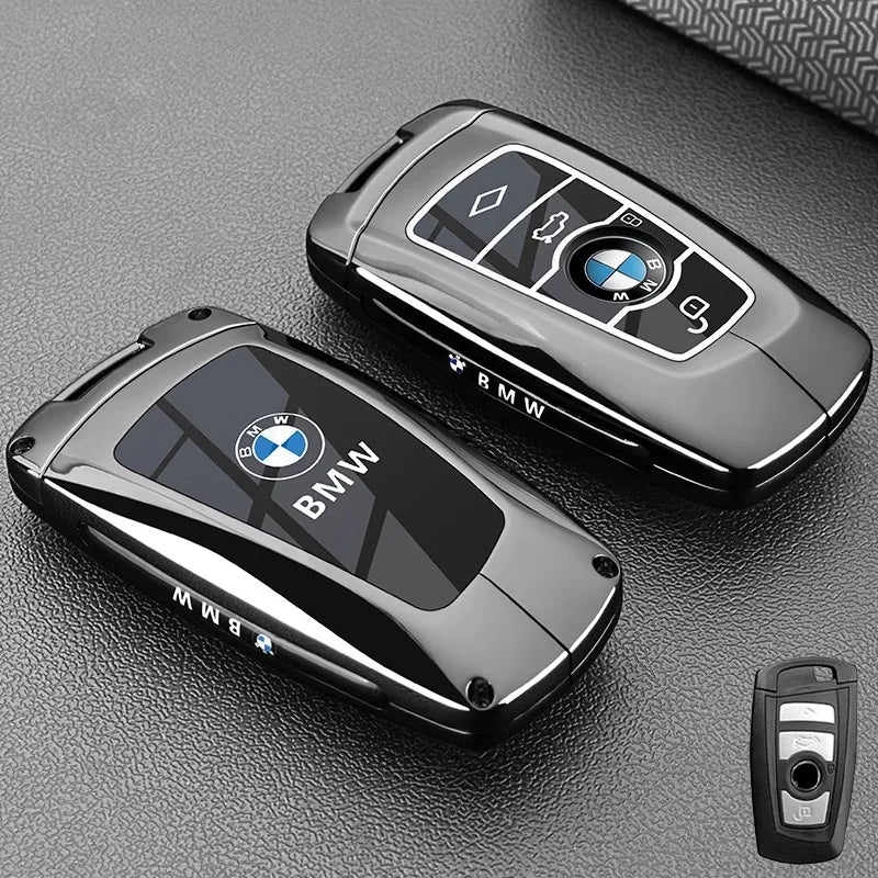 Alloy Metal Car Remote Key Case Cover Shell Holder For BMW F30 F20 F10 F18 F22 F01 X3 X4 F06 F02 M3 M5 Auto Keychain Accessories