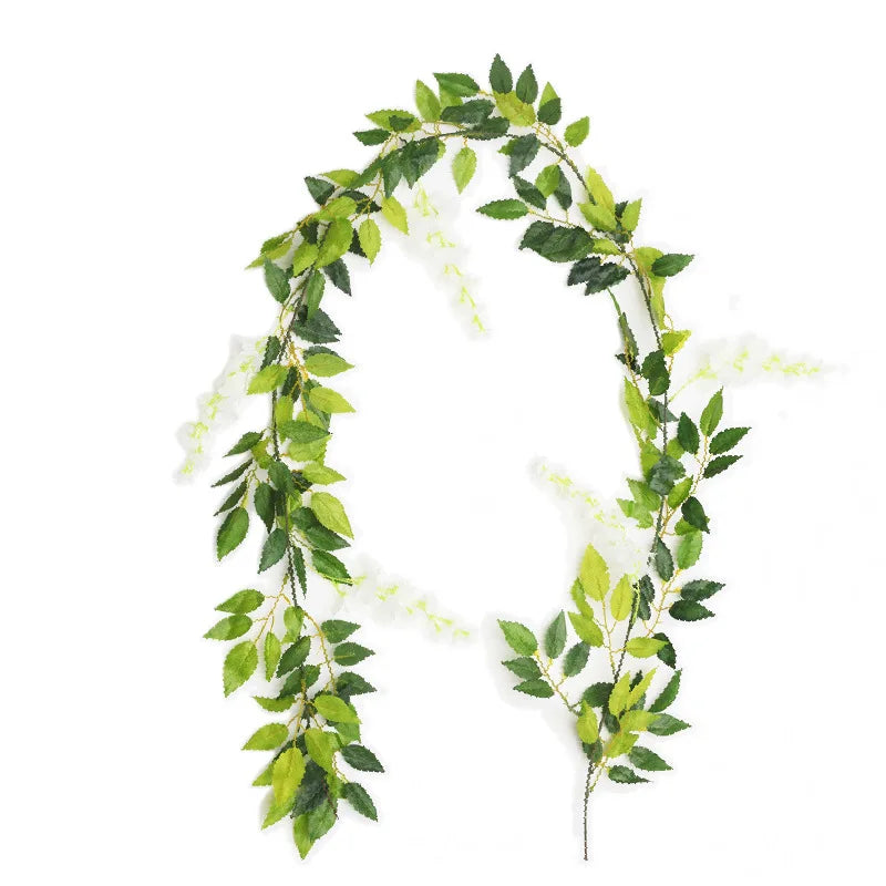 7ft 2m Flower String Artificial Wisteria Vine Garland Plants Foliage Outdoor Home Trailing Flower Fake Flower Hanging Wall Decor
