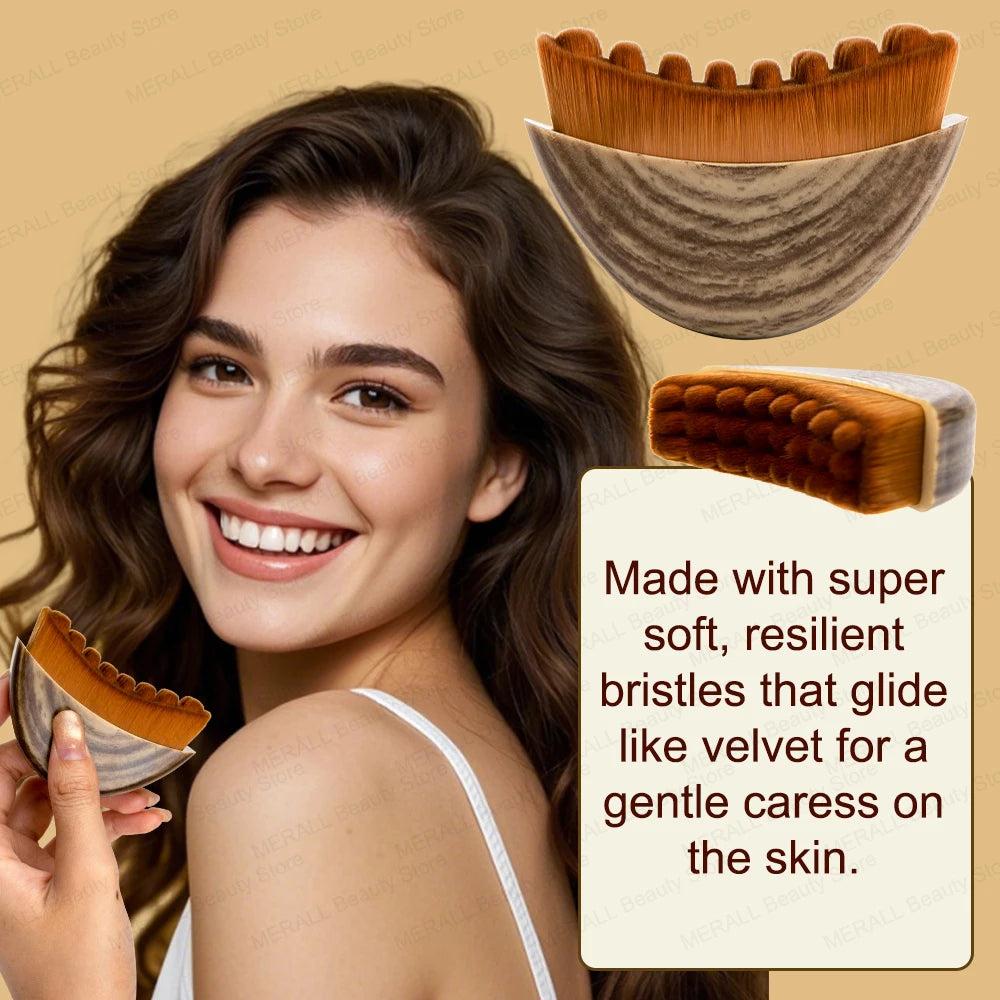 Face Massager Spa Body Brush for Dry Brushing Lymphatic Drainage Dry Skin Blood Circulation Tool for Face and Body Care