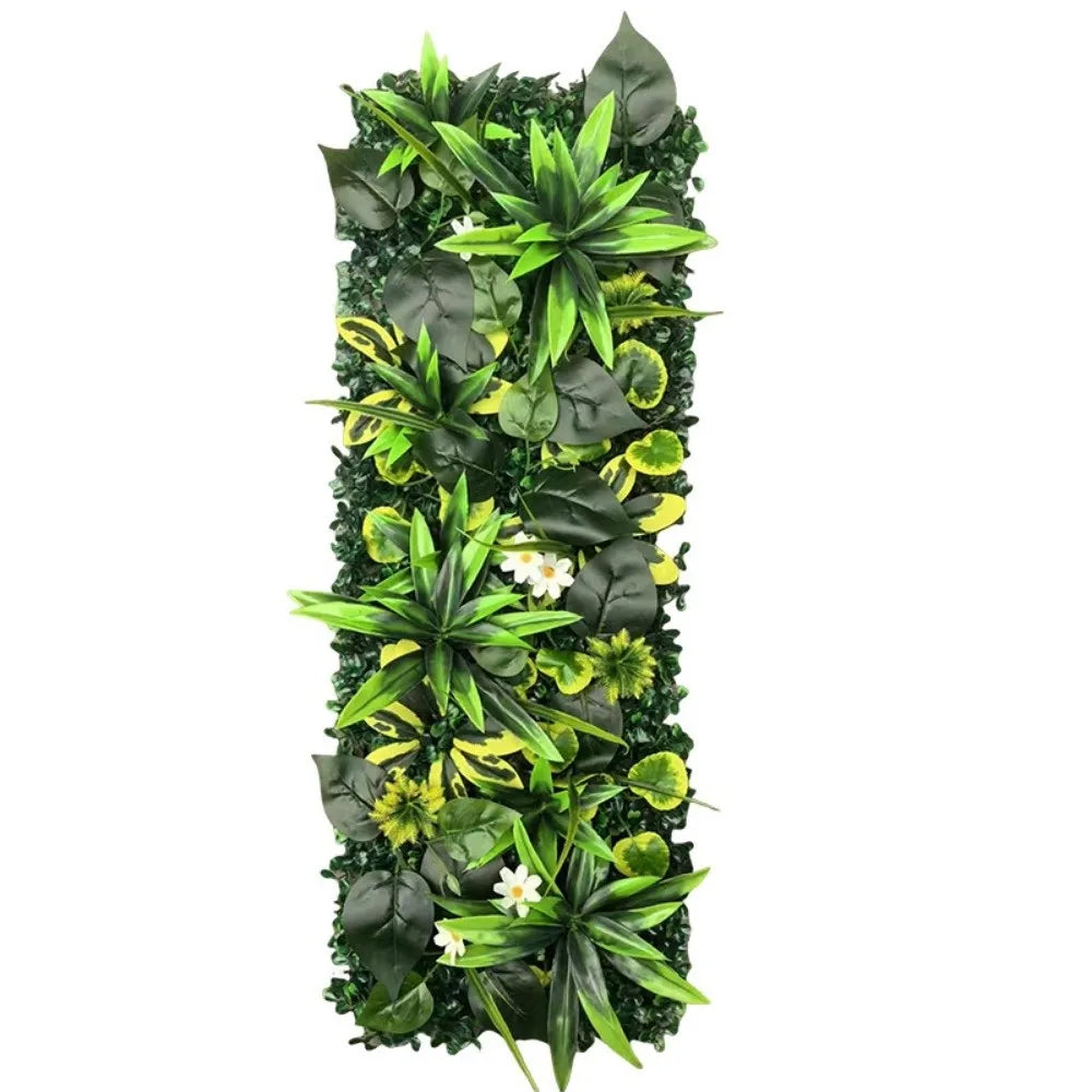 Realistic Artificial Plant Grass Wall Ivy Rattan Leaves Faux Jungle Grass Panel Vibrant Greenery Branches