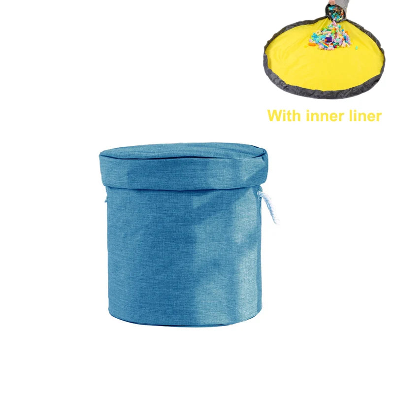 Children Toys Storage Basket Foldable Household Laundry Bag Cute Cotton Linen Bucket Cartoon Print Clothes Organizer Baskets