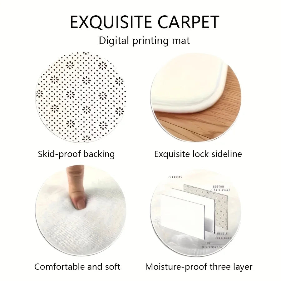 VIKAMA Anime Style Creative Sun Carpet Unique Home Accessories Festival Gifts Creative Living Room Bedroom Decoration Carpet