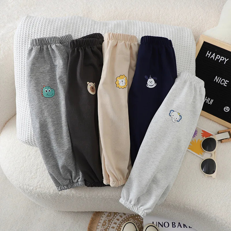 1pcs Summer Thin Solid Color Anti Mosquito Pants Baby Boys And Girls Loose Casual Trouser Simple Fashion Trousers Kids Clothing