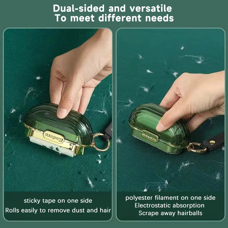 Portable Tearable Roll Paper Sticky Roller Dust Wiper Lint Roller Remover Brush Pet Hair Clothes Carpet Bed Cleaning Accessories