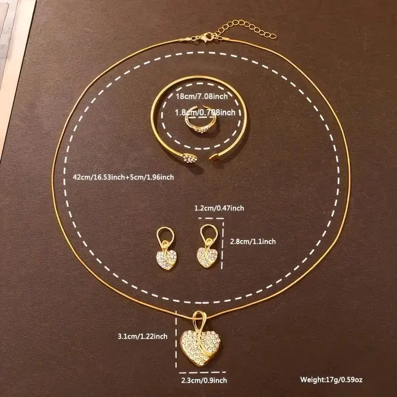 6PCS Luxury Rhinestone Women Watches Jewelry Set Fashion Roma Dial Quartz Wristwatch Accessories Relogio Feminino Clock Gift