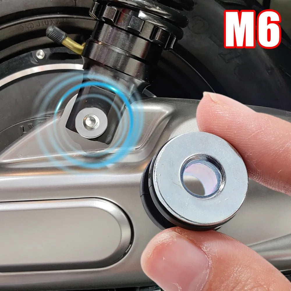 Motorcycle Rubber Grommet Kit Fairing Bolt Cushion Washer Steel Bushing Spacer for Honda Suzuki ATV Accessories M6/M10