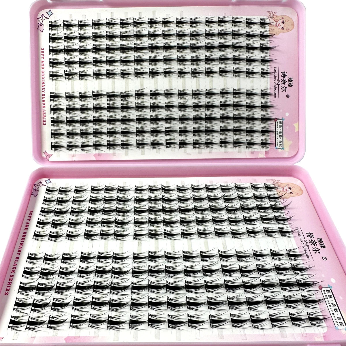 High-Capacity Individual Lashes 12/13/14mm Cluster Lashes Fluffy Natural Look DIY Eyelash Extension False Eyelashes Makeup