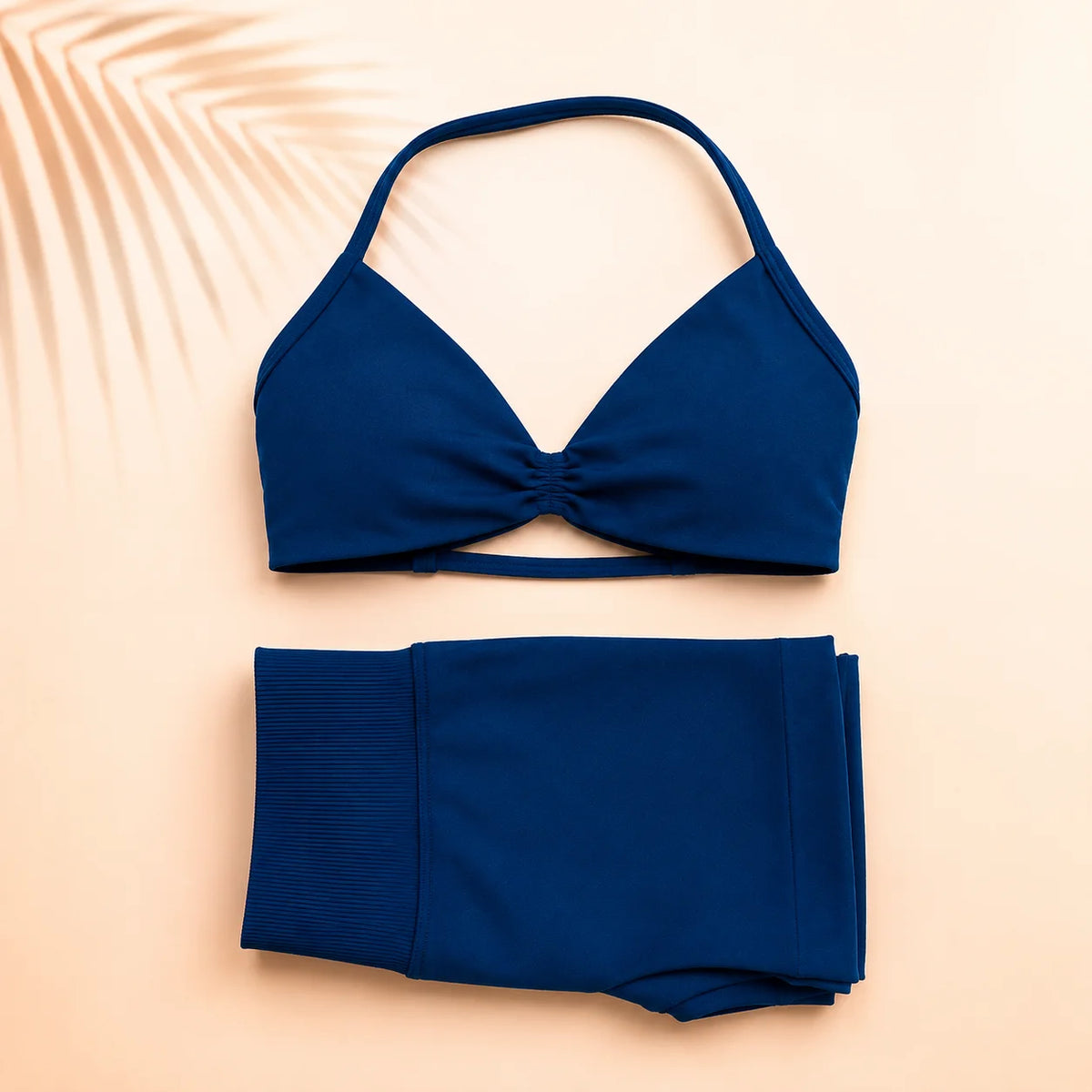 Women Yoga Set Ruched Sports Bra High Waist Shorts 2 Piece Workout Outfit Gym Fitness Activewear Seamless Training Set