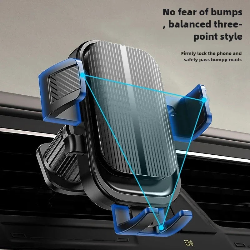 Flexible Cell Phone Holder Car, Phone Mount for Car Air Vent, Universal Auto Lock Car Phone Holder for IPhone Most Smartphone
