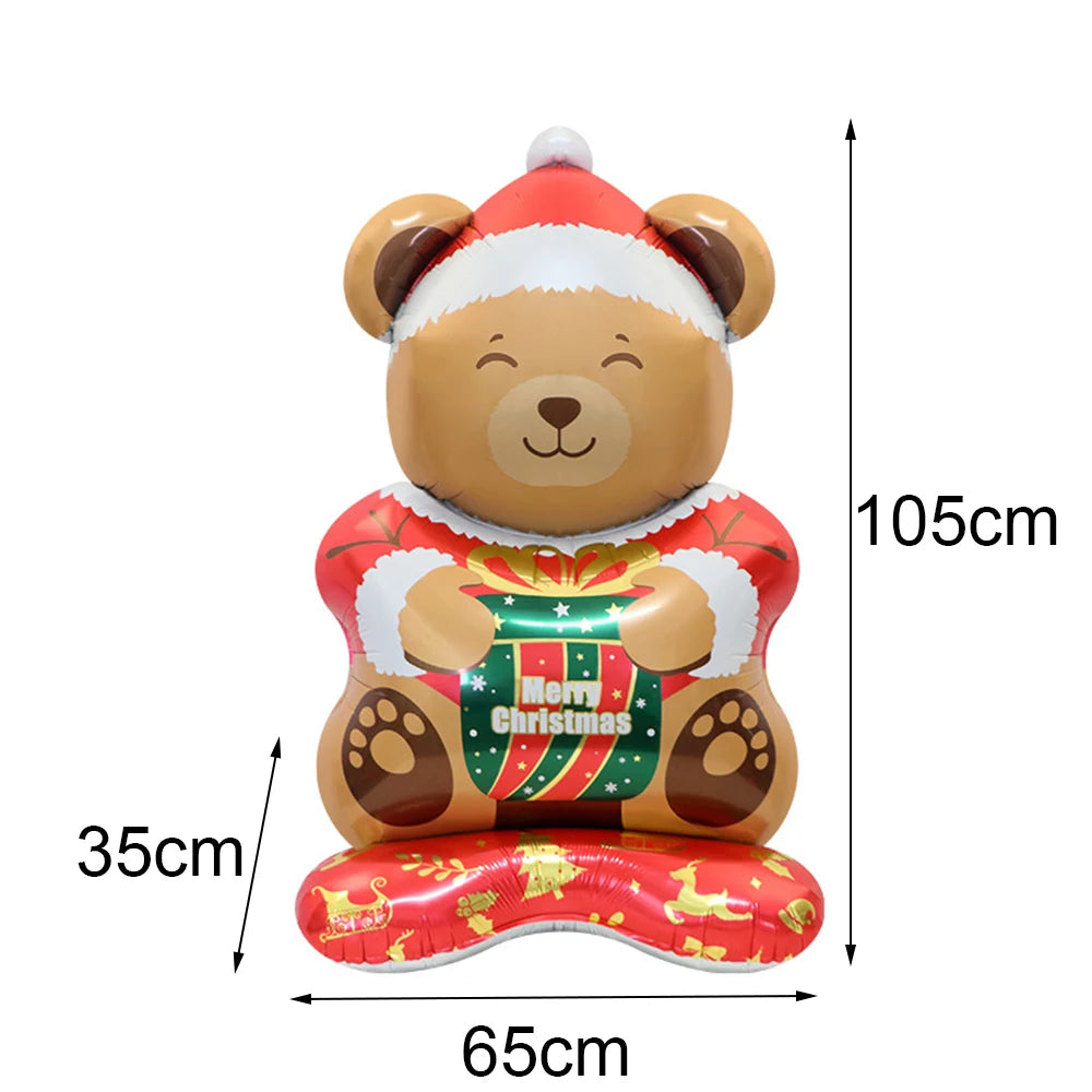 Standing Christmas Santa Claus Foil Balloon Christmas Tree Street Light Balloons Christmas Home Indoor Party Decorations New Yea