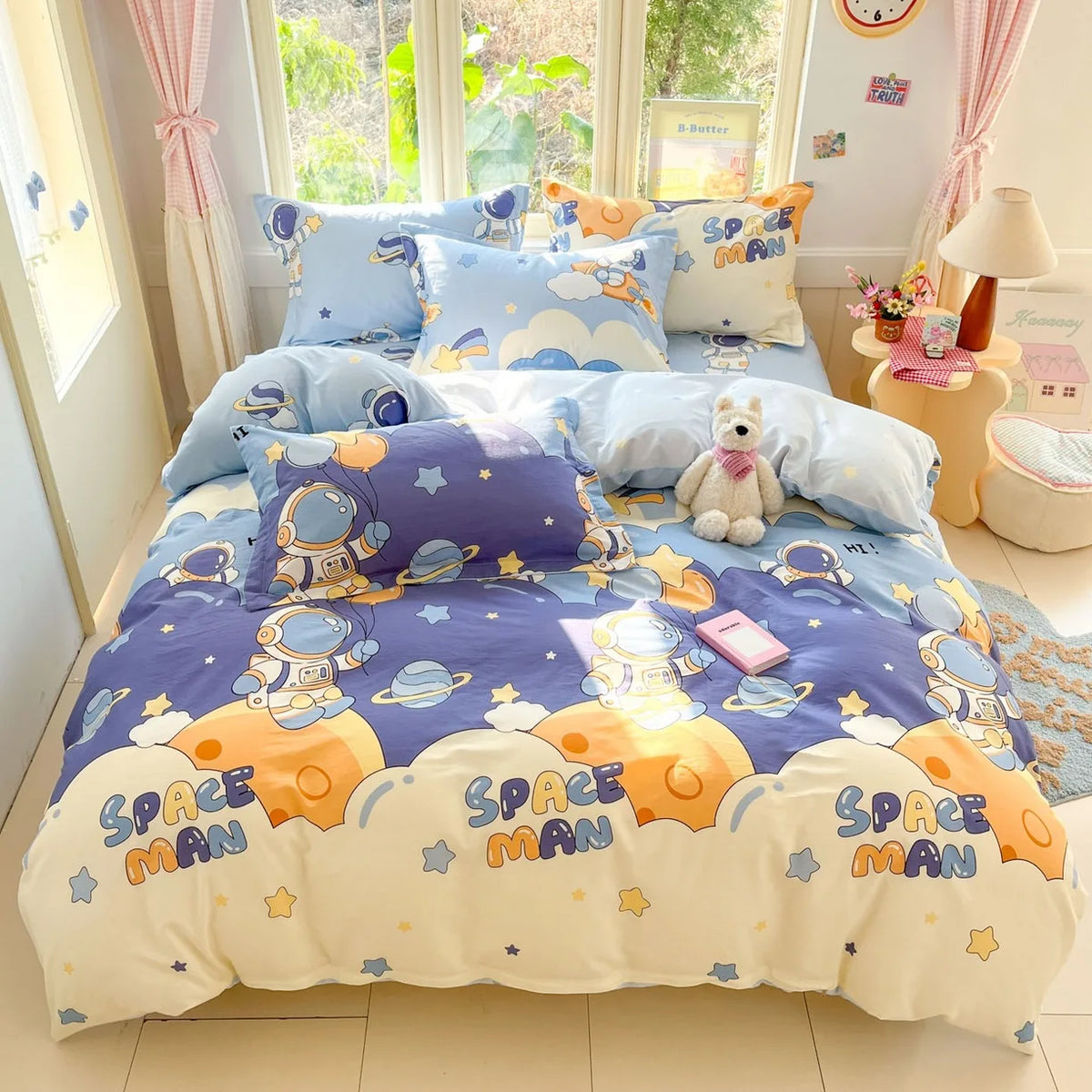 High Quality 100% Cotton Floral Duvet Cover Set Soft Breathable Queen King Bedding Set with Quilt Cover Fitted Sheet Pillowcases