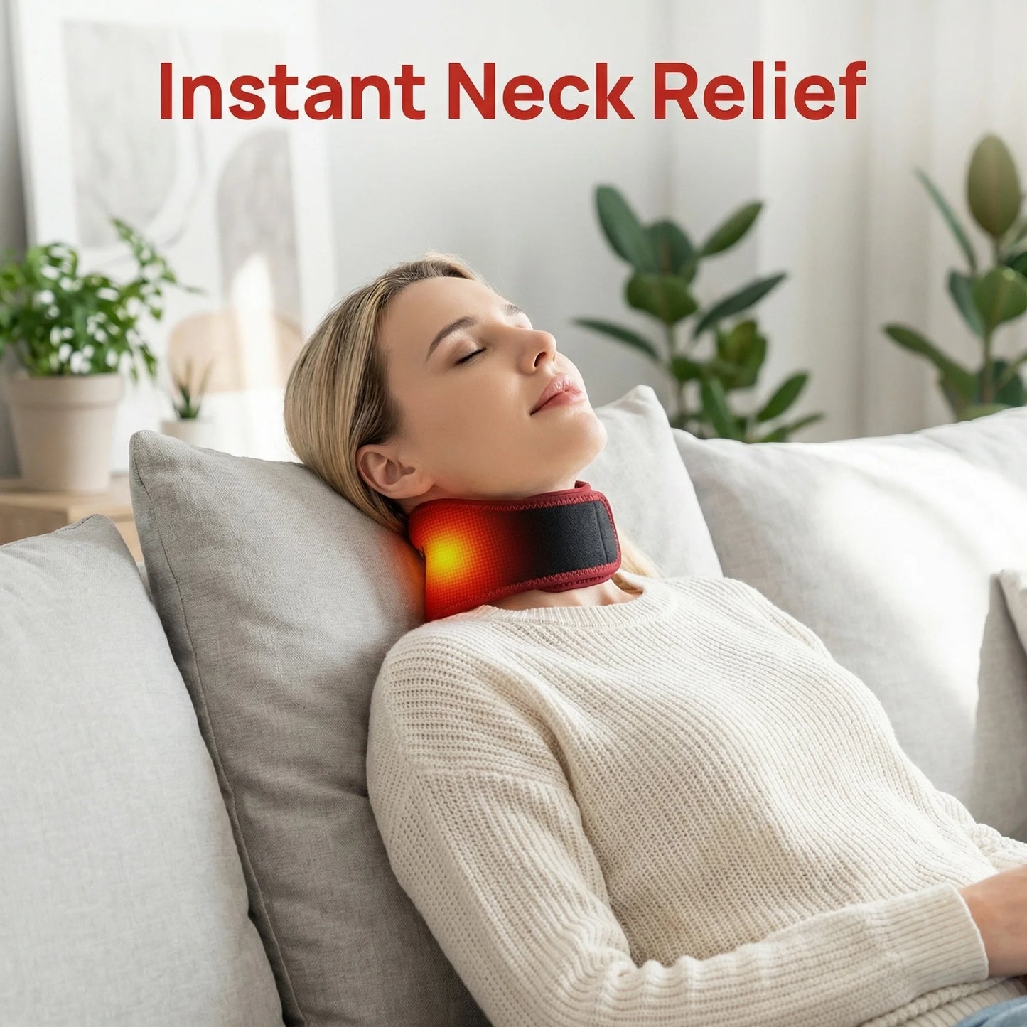 Heating Neck Support Brace Belt Infrared Magnet Neck Care Massage Protector Pain Relief Muscle Relaxation