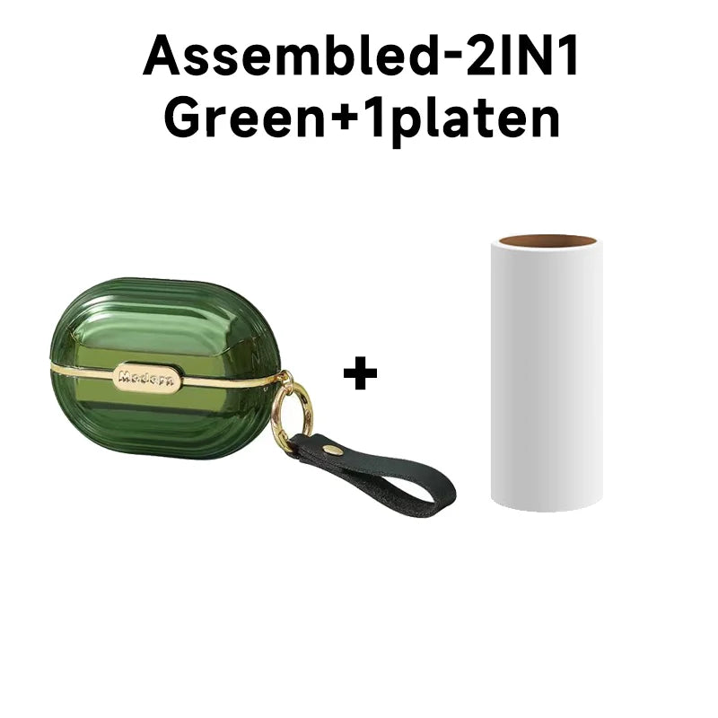 Portable Tearable Roll Paper Sticky Roller Dust Wiper Lint Roller Remover Brush Pet Hair Clothes Carpet Bed Cleaning Accessories