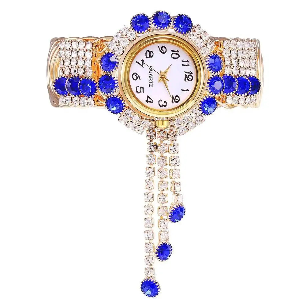 Luxury Rhinestone Women Quartz Watch Fashion Adjustable Bangle Ladies Wristwatch Reloj Mujer