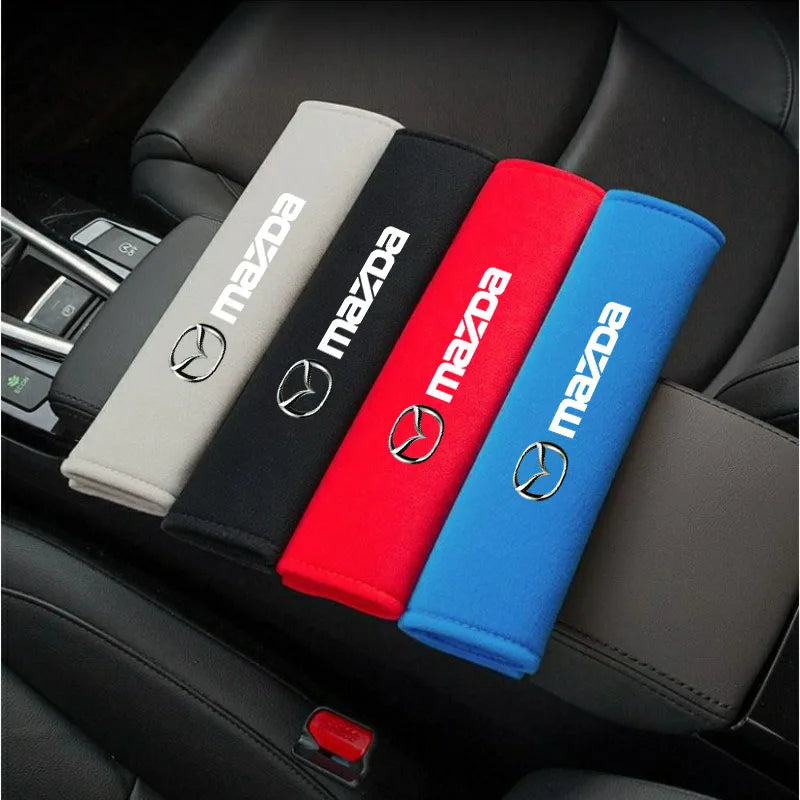 2Pcs Car Seat Belt Cotton Safety Belt Shoulder Protector Cover for Mazda 2 3 4 5 6 7 8 323 626 CX-3 5 8 9 MX-5 30 RX-8