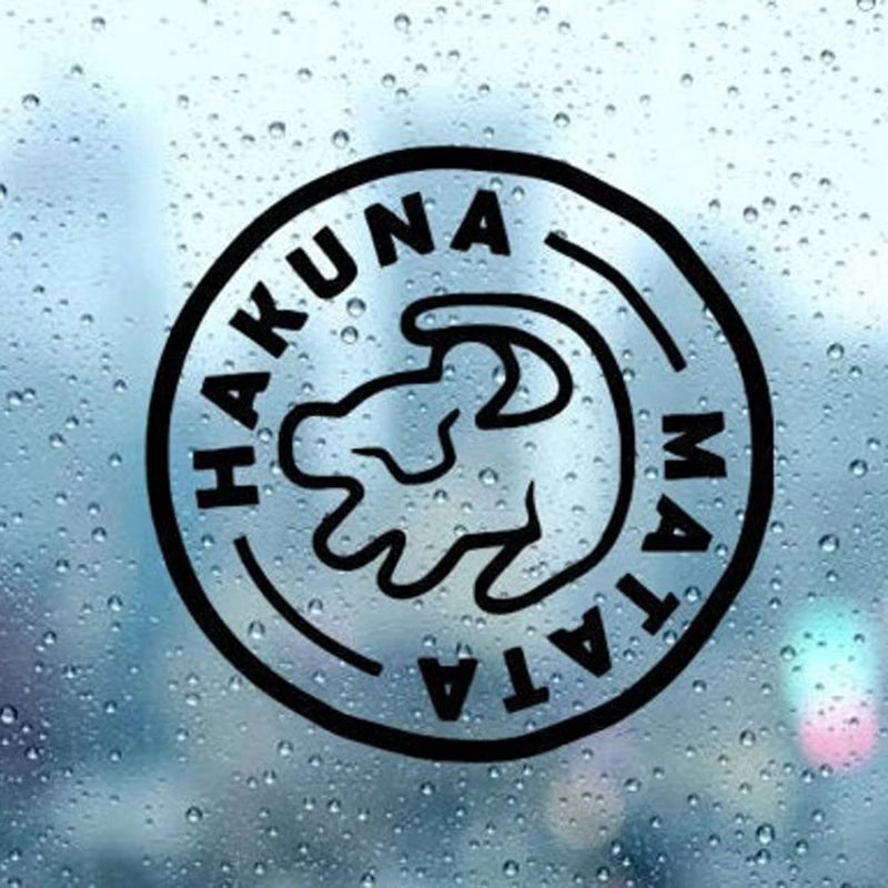 Black / Silver Lion King hakuna Matata vinyl car stickers, car windshield decorative waterproof fun stickers, new s1291