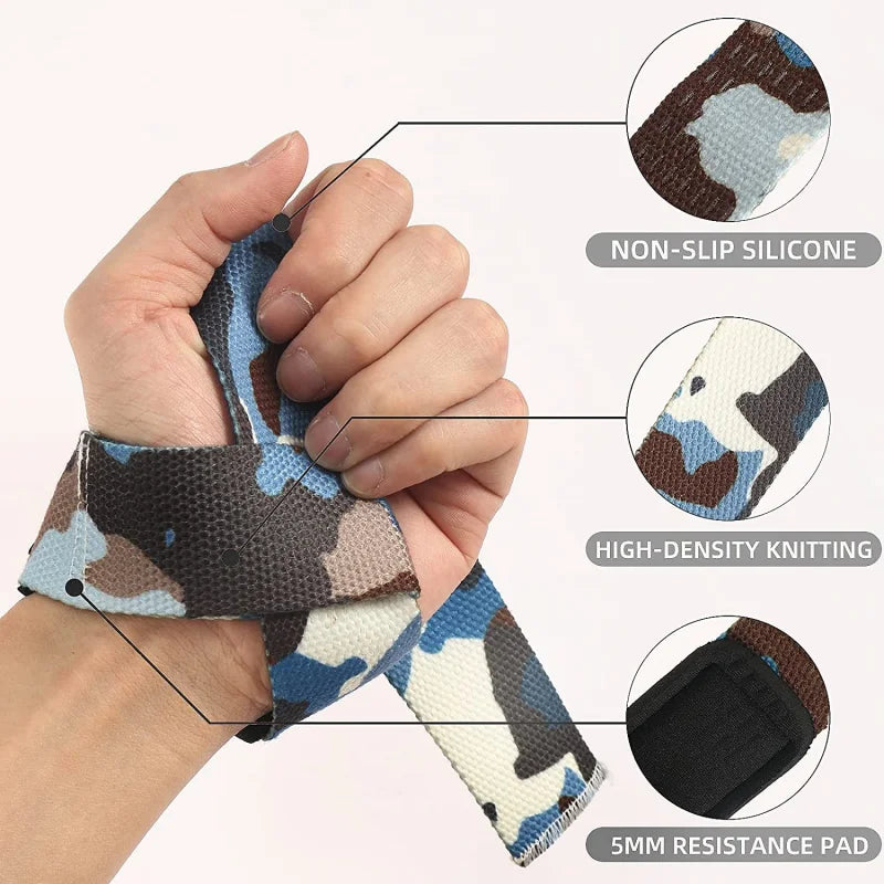 Weightlifting Strap with Wrist Band Gym Grip Bands Fitness Powerlifting Strength Weight Training Exercise Protection Wrist Strap