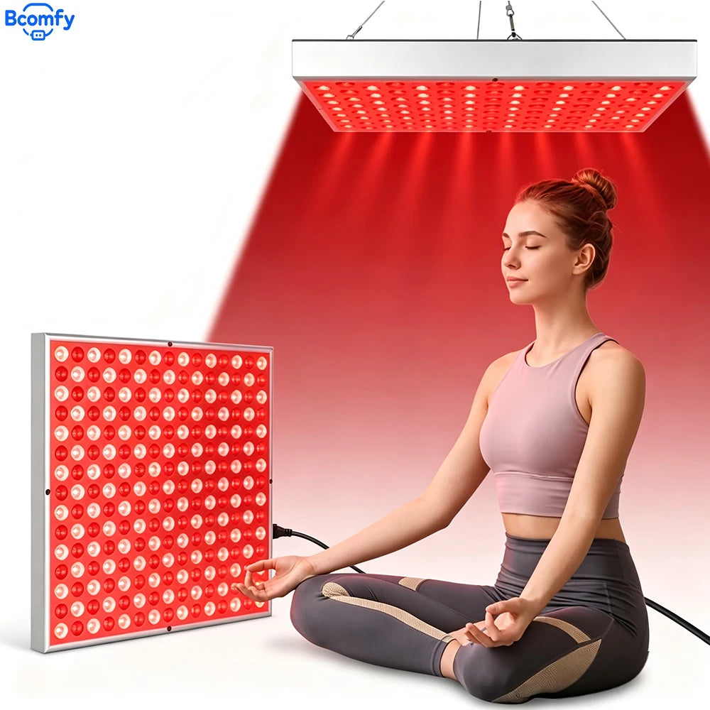 Full‑Body Red Light Therapy Lamp 660nm 850nm Near Infrared LED Light Panel Hanging Red Light Therapy Lamp for Skin Care Home Use