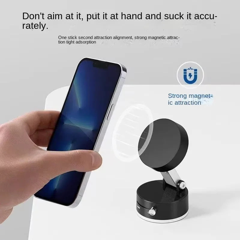 Car mobile phone magnetic Stand 2025 New type suction cup vacuum adsorption car special fixed mobile phone stand