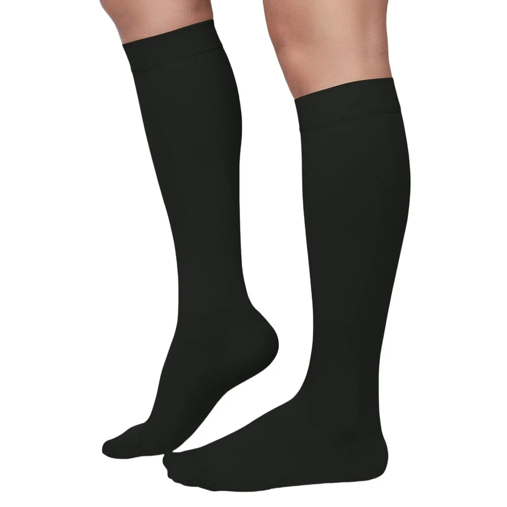 1 Pair Varicose Veins Medical Compression Stockings 23-32mmHg Pressure Level 2 Serious Calf Leg Slimming Socks Open / Close Toes