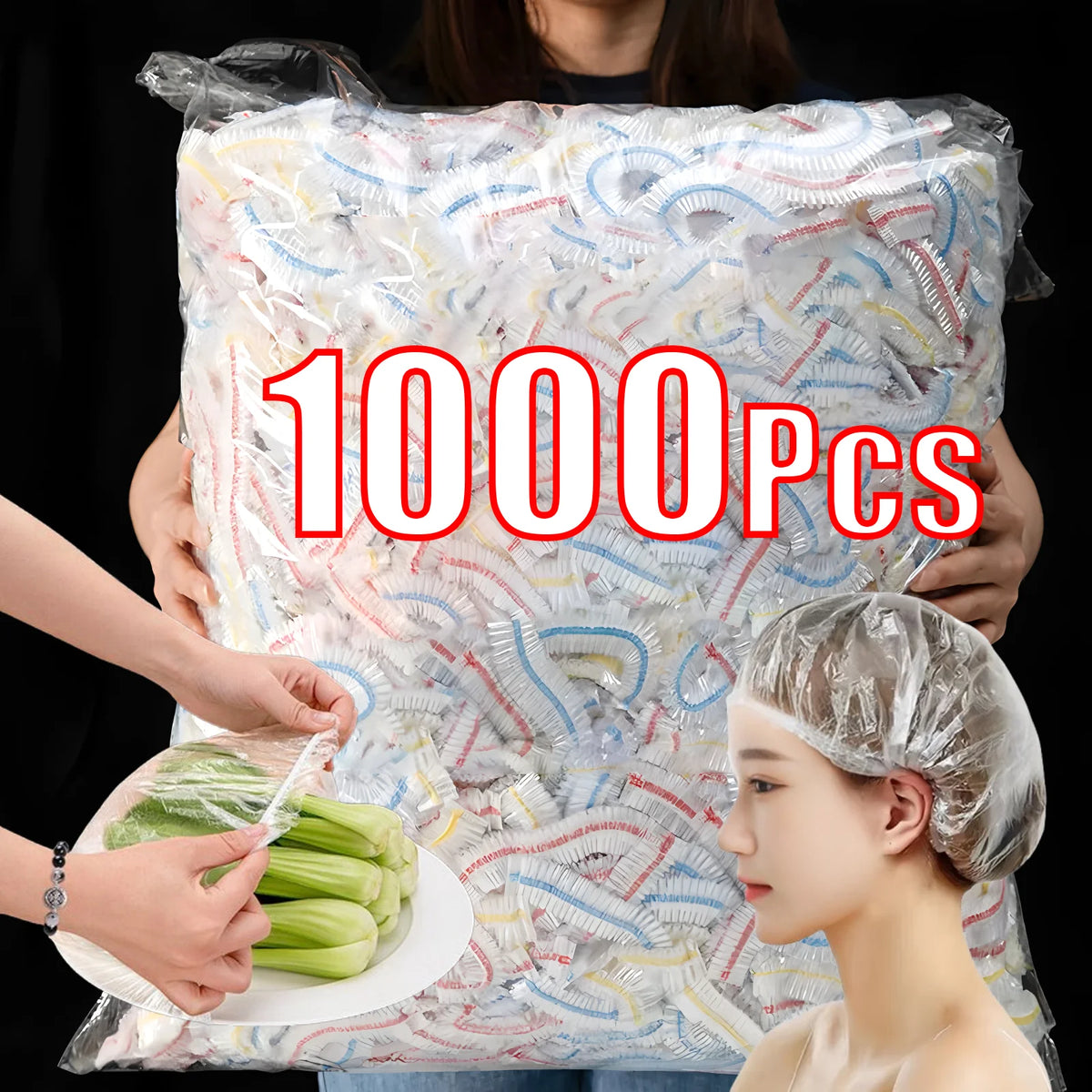 Disposable Plastic Food Cover Bag Reusable Transparent Food Protection Freezing Packaging Cling Film Kitchen Storage Organizer